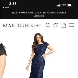 MacDuggal formal dress,  never worn, changed mind